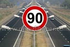 Bu yollarda hız limiti 90 Km’ye düştü