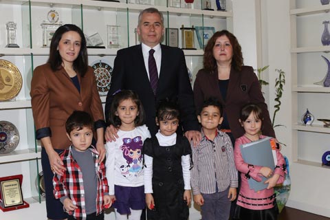 Minikler eko-okul olarak belediyeyi seçti