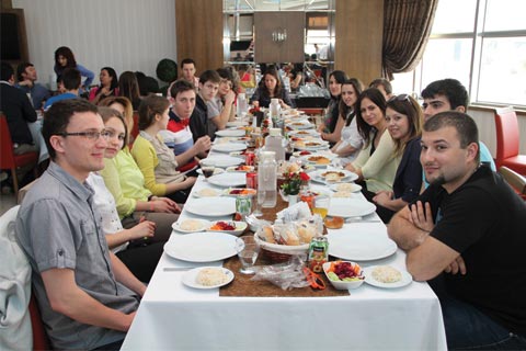 Erasmus öğrencilerine yemek