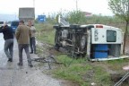 Öğrenci servisi kaza yaptı:16 yaralı