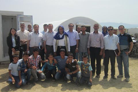 Mevsimlik işçiler için çadır kent kuruldu