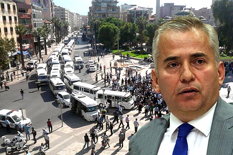 Zolan topu minibüsçülere attı