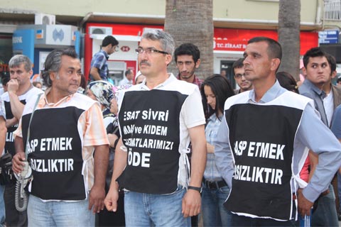 Direnişe DEBA mağdurları desteği
