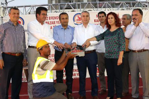 Kapalı pazaryerinin temeli atıldı