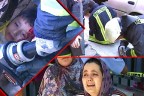 Otomobilin altında metrelerce sürüklendi