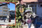 Traktör eve girdi:1 yaralı