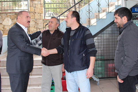Minibüsçü esnafıyla buluştu