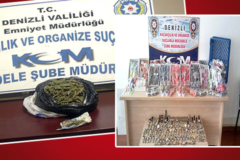 Polisten esrar ve kaçak saat operasyonu