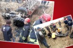 Devrilen traktörün altında can verdi