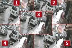 Kaza anı güvenlik kamerasında