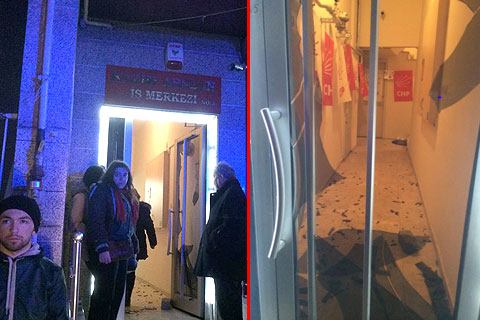 ARSLAN’IN SEÇİM BÜROSUNA GAZ BOMBASI
