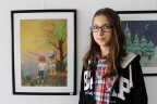 13 YAŞINDA İLK KİŞİSEL RESİM SERGİSİNİ AÇTI
