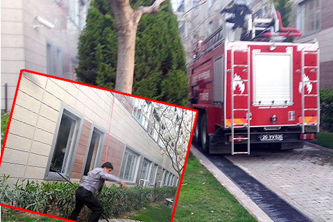 PAÜ’de yangın paniği