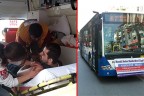 Belediye otobüsü yayaya çarptı