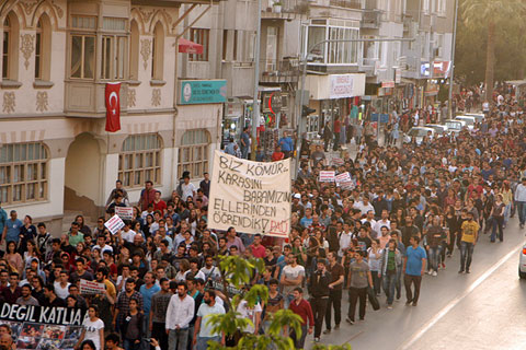 Denizli’de Soma eylemi