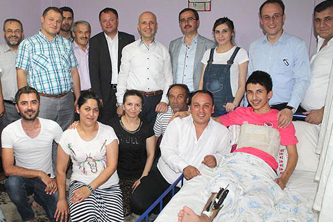 Seçim gazisine moral ziyareti