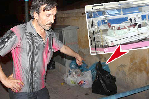 13 günlük bebeği çöpe attılar