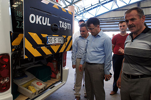 Okul servisleri denetlendi