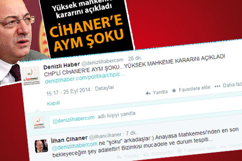 “Cihaner’e AYM şoku” dedik bu cevabı aldık
