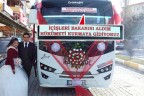 Otobüs gelin arabası oldu