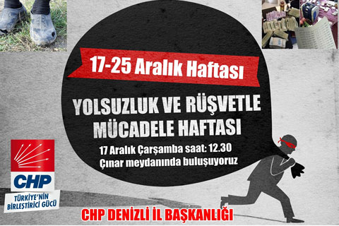 CHP 17-25 Aralık’ı Yolsuzlukla Mücadele Haftası ilan etti