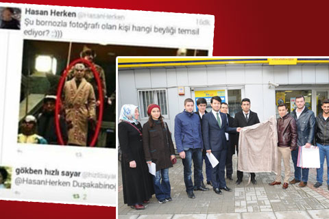 O tweeti dekana bornoz göndererek protesto ettiler