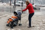 Önce yağmur, sonra kar ve yayalar perişan