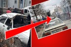 Otomobil uçarak geldi