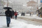 İlçelerde kar manzaraları