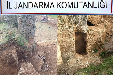 Honaz’da kaçak kazıya suçüstü