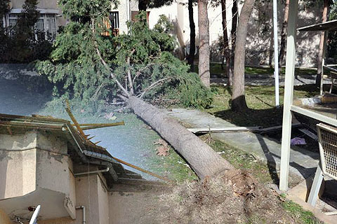 Lodos yıktı, uçurdu, karanlıkta bıraktı