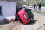 Otomobil böyle uçtu