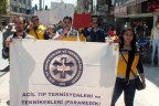 Sağlıkçılar şiddeti düdükle protesto etti