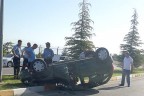 Otomobil takla attı: 1 yaralı