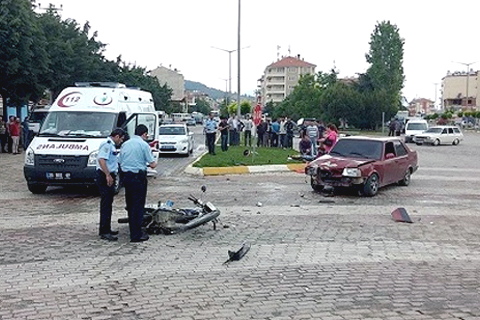 Acıpayam’da trafik kazası: 1 yaralı