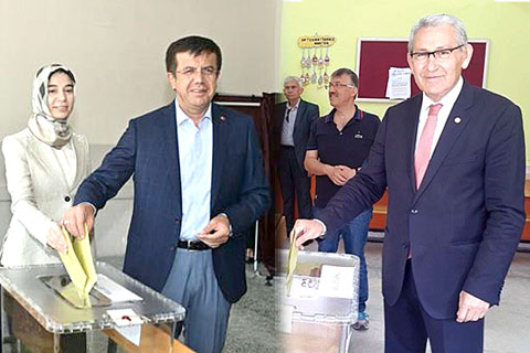 Oy için sandığa gittiler