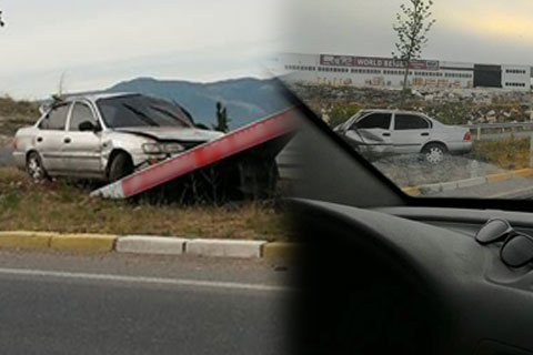 Kocabaş Kavşağı’nda yine kaza: 1 yaralı