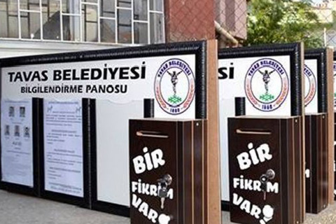 Tavas Belediyesi yeni fikirler için pano hazırlattı