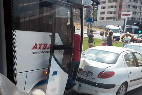 Bağbaşı’nda zincirleme trafik kazası