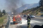 Cankurtaran’da otomobil yandı