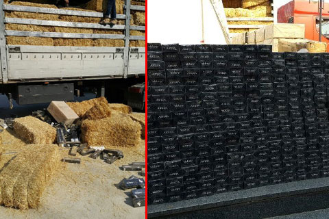 Samanların arasında 34.610 paket sigara
