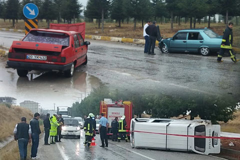 Acıpayam’daki 2 kazada 9 kişi yaralandı