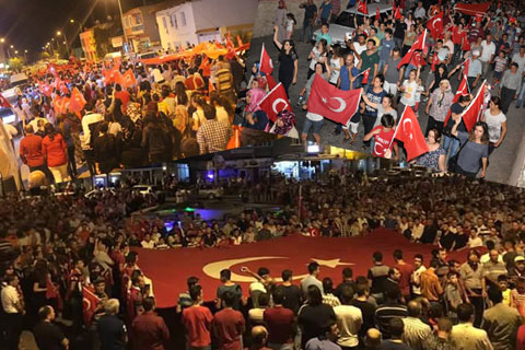 İLÇELER ŞEHİTLER İÇİN AYAĞA KALKTI