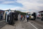 Tavas’ta kaza ucuz atlatıldı