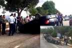 Araç takla attı: 1 yaralı