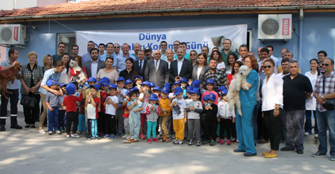 Minikler sokak hayvanlarıyla buluştu