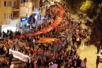 Cumhuriyet yürüyüşünden kareler