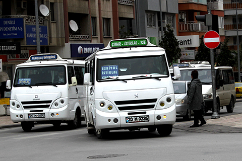 Denizli’de Minibüslere kameralı takip