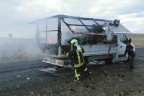 Bozkurt’ta pazarcı arabası yandı