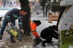 Çivril’de sokak hayvanlarına yiyecek bırakıldı
